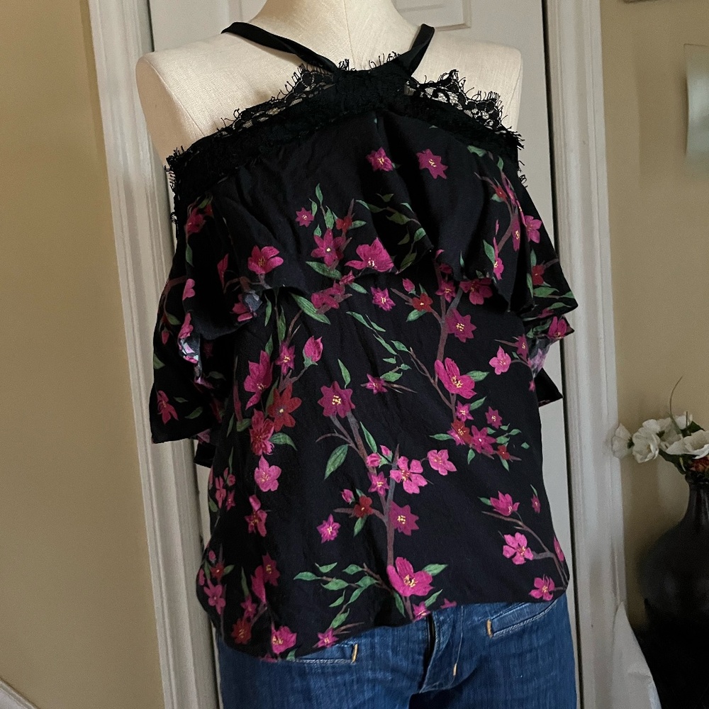 Alice and Olivia Floral Off the Shoulder Top